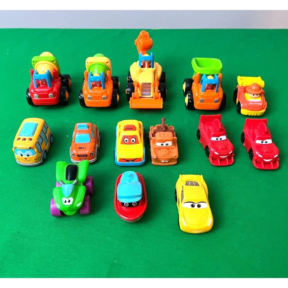Pixar's Cars Mini Racers and Huile Fiction‎ powered trucks. Lot of 14